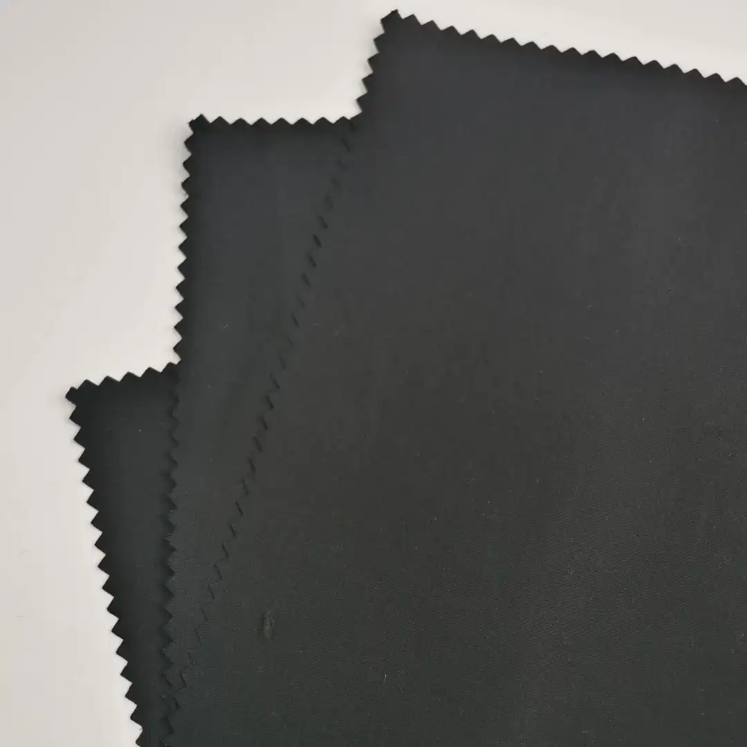 China Fabric for Down Jacket,Ski Suits Nylon/Cotton Twill Woven Blended Fabric Cotton Nylon Spandex Black color buy from China wholesaler bulk order at wholesale price free worldwide shipping Alibaba