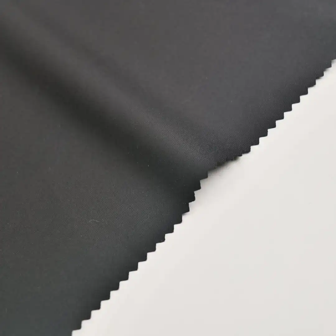 China Fabric for Down Jacket,Ski Suits Nylon/Cotton Twill Woven Blended Fabric Cotton Nylon Spandex Black color buy from China wholesaler bulk order at wholesale price free worldwide shipping Alibaba