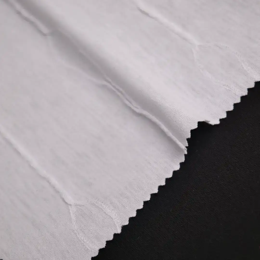 China Fabric for Blouse,Skirt Weft Jacquard Knit Fabric Polyester White color buy from China wholesaler bulk order at wholesale price free worldwide shipping Alibaba