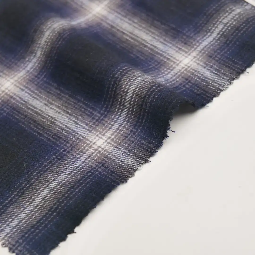 China Fabric for Blouse,Shirt Long Sleeve Button ,Shirt Half Sleeve Button ,Over Shirt Cotton YD Flannel Natural Woven Fabric Cotton Navy Check color buy from China wholesaler bulk order at wholesale price free worldwide shipping Alibaba