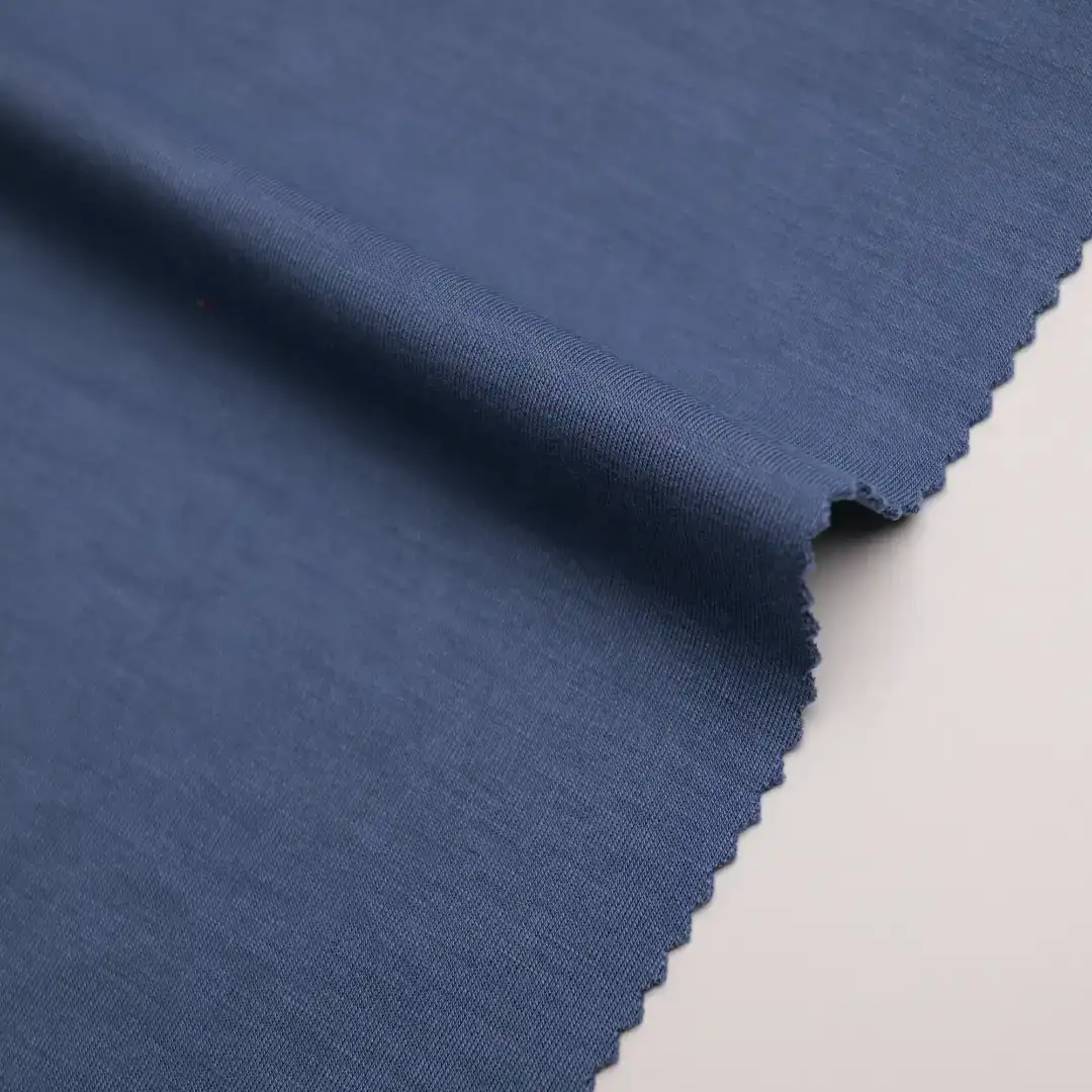 China Fabric for Hoodie,Yoga Clothes,Ladies Vest ,T-shirt ,Sweatshirt,Sports Bras Single Jersey Knit Fabric Modal Polyester Spandex Blue color buy from China wholesaler bulk order at wholesale price free worldwide shipping Alibaba