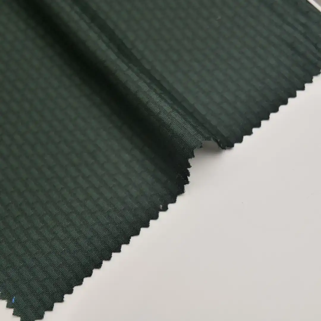 China Fabric for T-Shirt,Polo Shirt,T-shirt ,Polo T-shirt  Weft Jacquard Knit Fabric Polyester Green/Black color buy from China wholesaler bulk order at wholesale price free worldwide shipping Alibaba