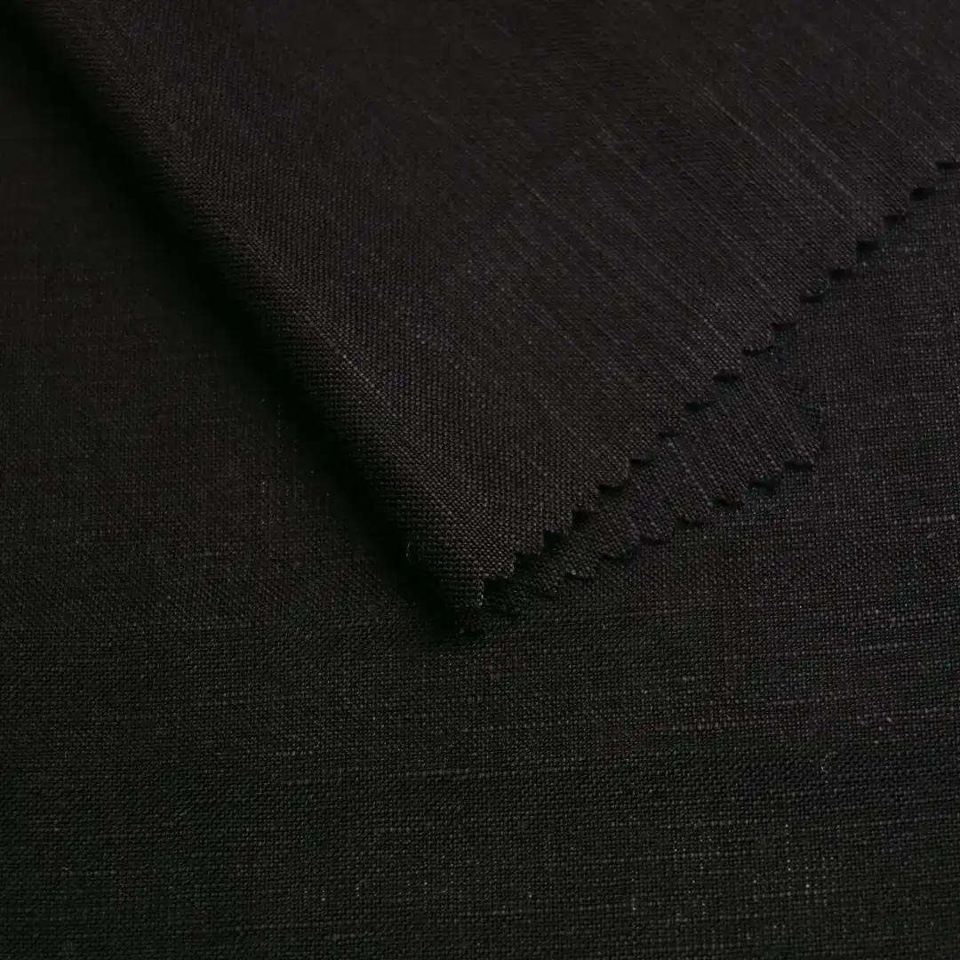 China Fabric for Pants,Jackets,Blazer,Suit,Bomber jacket Linen/Rayon YD Plain Natural Woven Fabric Rayon Linen Black color buy from China wholesaler bulk order at wholesale price free worldwide shipping Alibaba