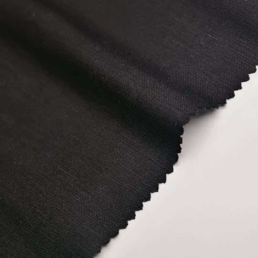 China Fabric for Pants,Jackets,Blazer,Suit,Bomber jacket Linen/Rayon YD Plain Natural Woven Fabric Rayon Linen Black color buy from China wholesaler bulk order at wholesale price free worldwide shipping Alibaba