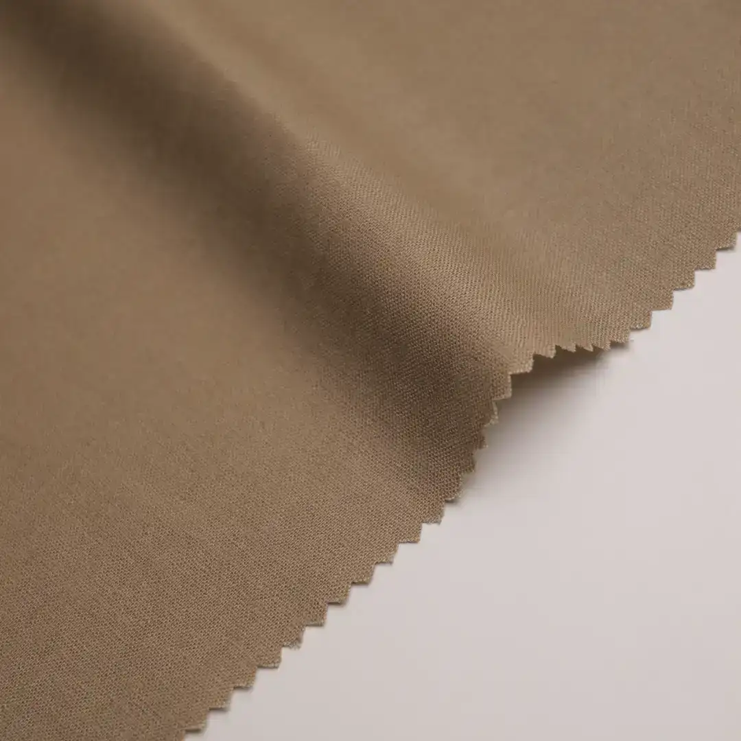 China Fabric for Blouse,Shirt Long Sleeve Button ,Over Shirt Linen/Rayon YD Plain Natural Woven Fabric Linen Rayon Brown color buy from China wholesaler bulk order at wholesale price free worldwide shipping Alibaba