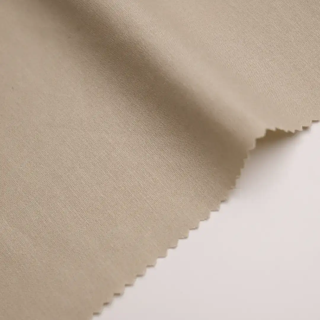 China Fabric for Blouse,Over Shirt Linen/Rayon YD Plain Natural Woven Fabric Rayon Linen Spandex Beige color buy from China wholesaler bulk order at wholesale price free worldwide shipping Alibaba
