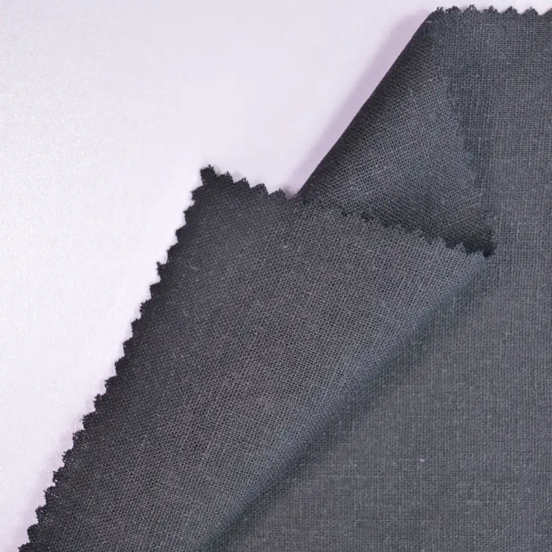 China Fabric for Pants Linen/Rayon YD Plain Natural Woven Fabric Linen Rayon Black color buy from China wholesaler bulk order at wholesale price free worldwide shipping Alibaba