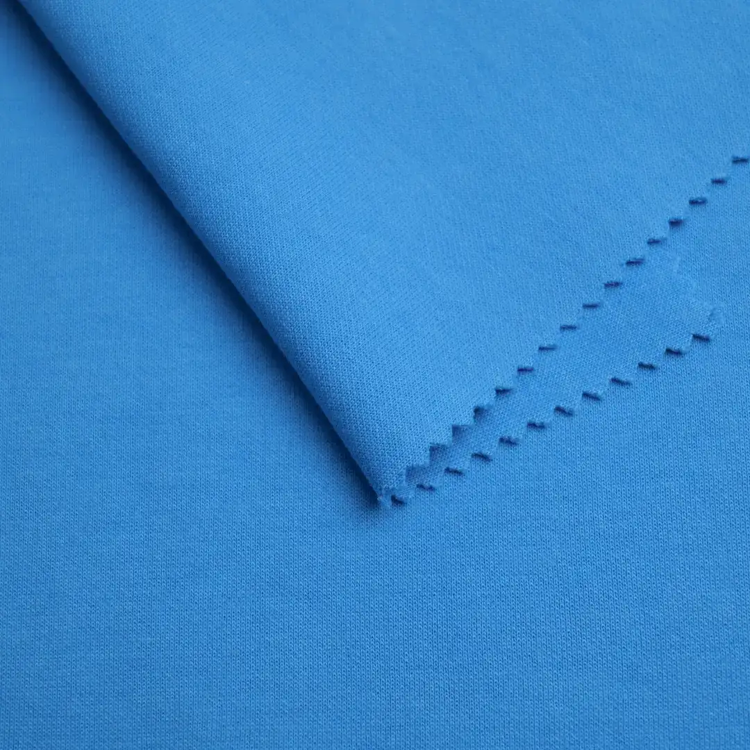 China Fabric for Jackets,Sweatshirt,Bomber jacket Scuba Knit Fabric Cotton Polyester Blue color buy from China wholesaler bulk order at wholesale price free worldwide shipping Alibaba