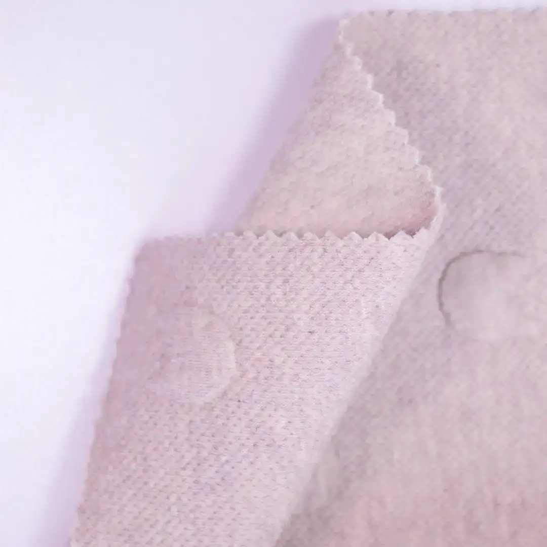 China Fabric for Crop Top,Overcoat,Dresses (Cardigan Open) ,Dresses (Cardigan Button)  Weft Jacquard Knit Fabric Cotton Polyester Spandex pink color buy from China wholesaler bulk order at wholesale price free worldwide shipping Alibaba