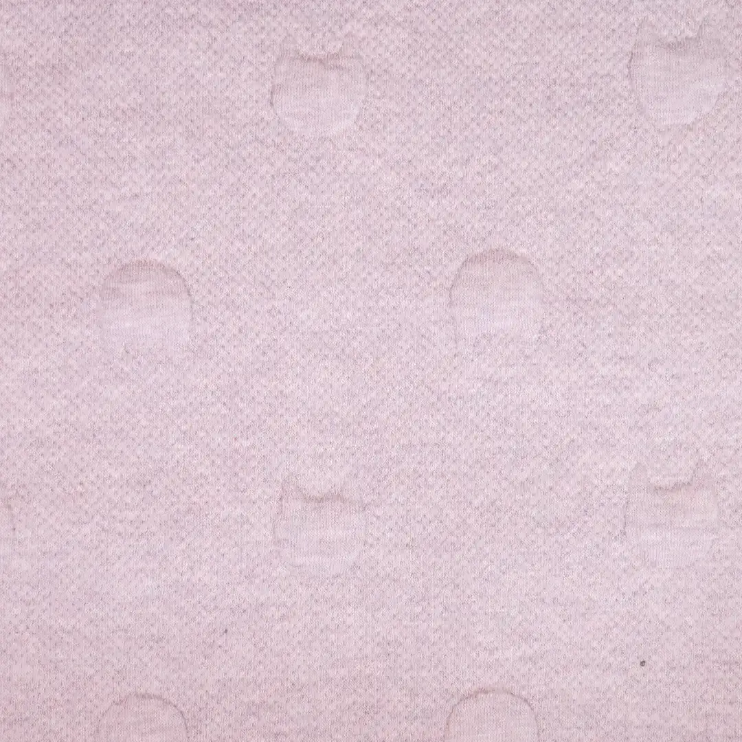 China Fabric for Crop Top,Overcoat,Dresses (Cardigan Open) ,Dresses (Cardigan Button)  Weft Jacquard Knit Fabric Cotton Polyester Spandex pink color buy from China wholesaler bulk order at wholesale price free worldwide shipping Alibaba