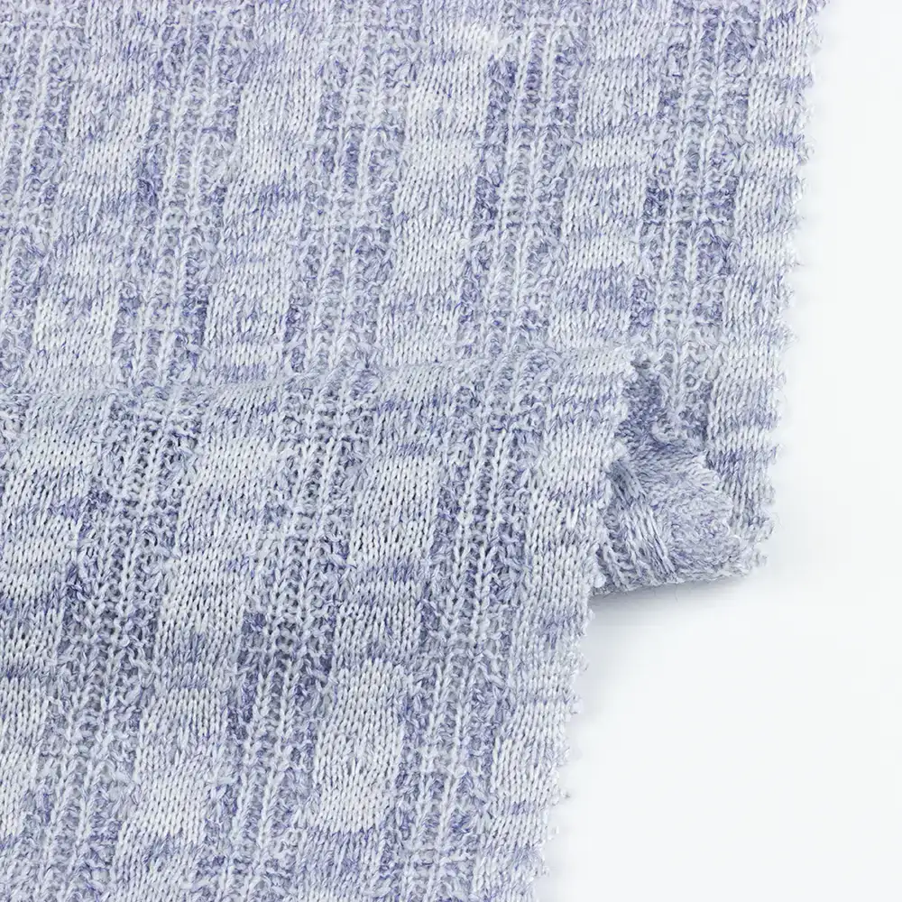 China Fabric for Tank Top,Hoodie,Ladies Vest  Rib Knit Fabric Polyester Rayon blue color buy from China wholesaler bulk order at wholesale price free worldwide shipping Alibaba