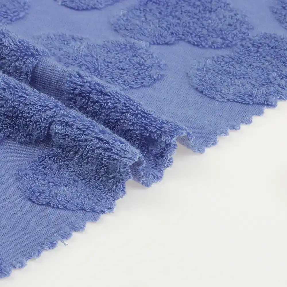 China Fabric for Crop Top,Hoodie,Loungewear Jacquard Knit Fabric Polyester Rayon BLUE color buy from China wholesaler bulk order at wholesale price free worldwide shipping Alibaba