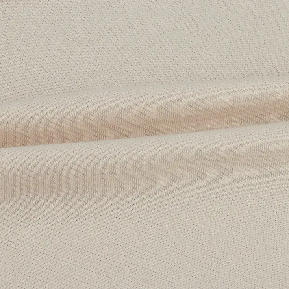China Fabric for Tank Top,Crop Top,Pajamas Interlock Knit Fabric Cotton Polyester Solid-Cream color buy from China wholesaler bulk order at wholesale price free worldwide shipping Alibaba