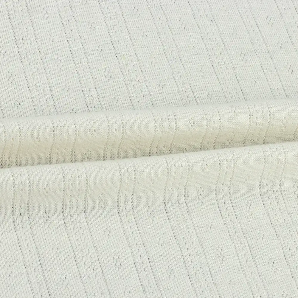 China Fabric for Tank Top,Ladies Vest  Weft Jacquard Knit Fabric Polyester Rayon Spandex Solid-Cream color buy from China wholesaler bulk order at wholesale price free worldwide shipping Alibaba