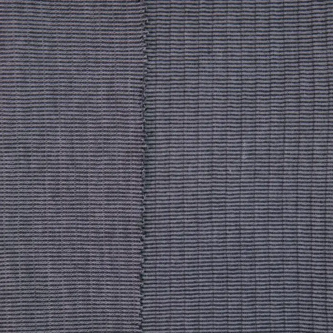 China Fabric for Tank Top,Crop Top,Hoodie Rib Knit Fabric Cotton Polyester BLACK/GERY color buy from China wholesaler bulk order at wholesale price free worldwide shipping Alibaba