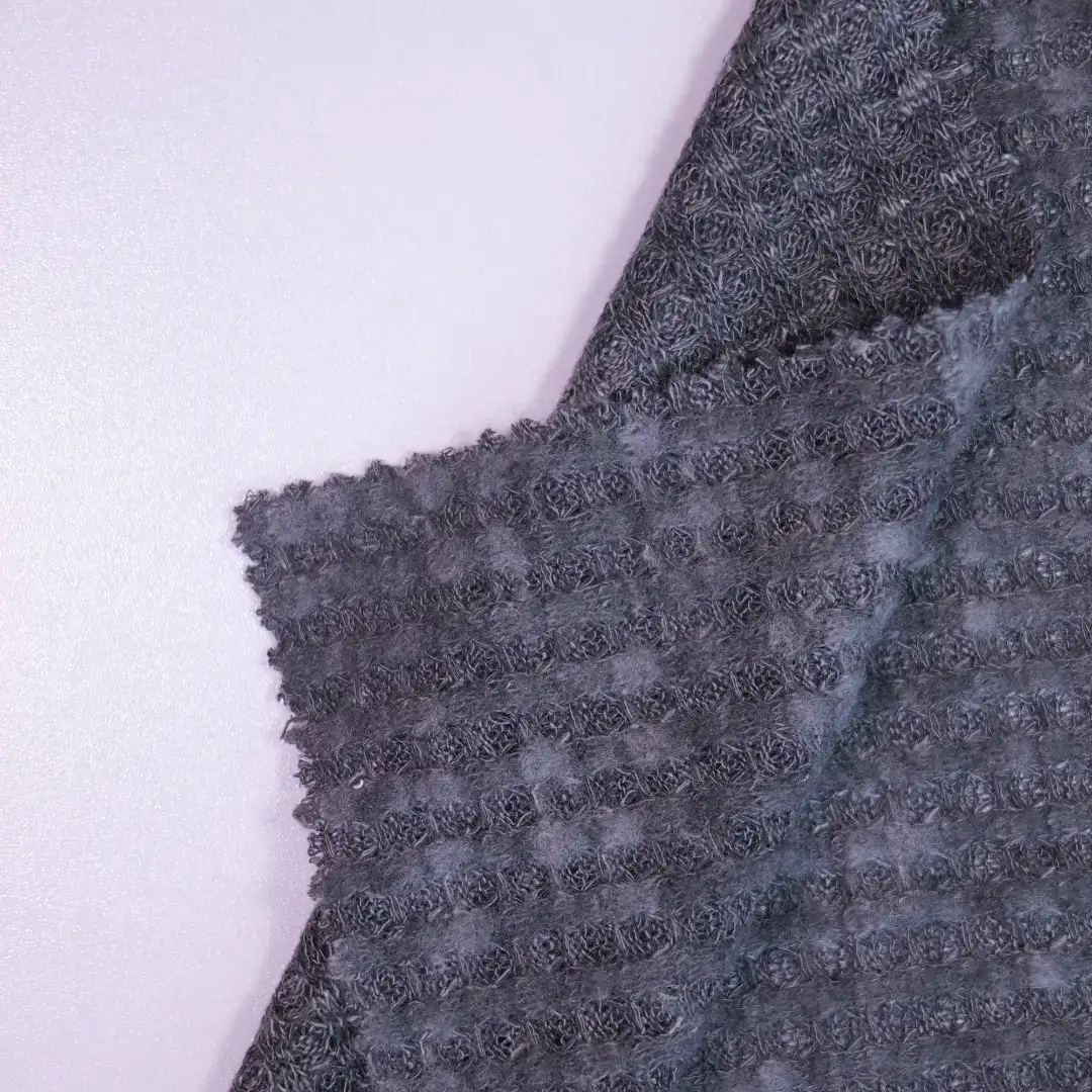 China Fabric for Hoodie  ,Loungewear Waffle Knit Fabric Rayon Polyester Spandex MELANGE color buy from China wholesaler bulk order at wholesale price free worldwide shipping Alibaba