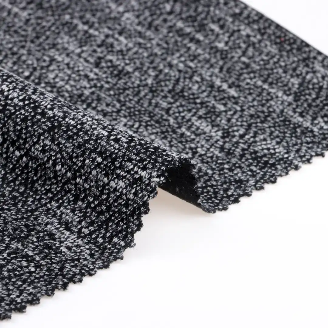 China Fabric for Blazer Weft Jacquard Knit Fabric Polyester Viscose BLACK color buy from China wholesaler bulk order at wholesale price free worldwide shipping Alibaba