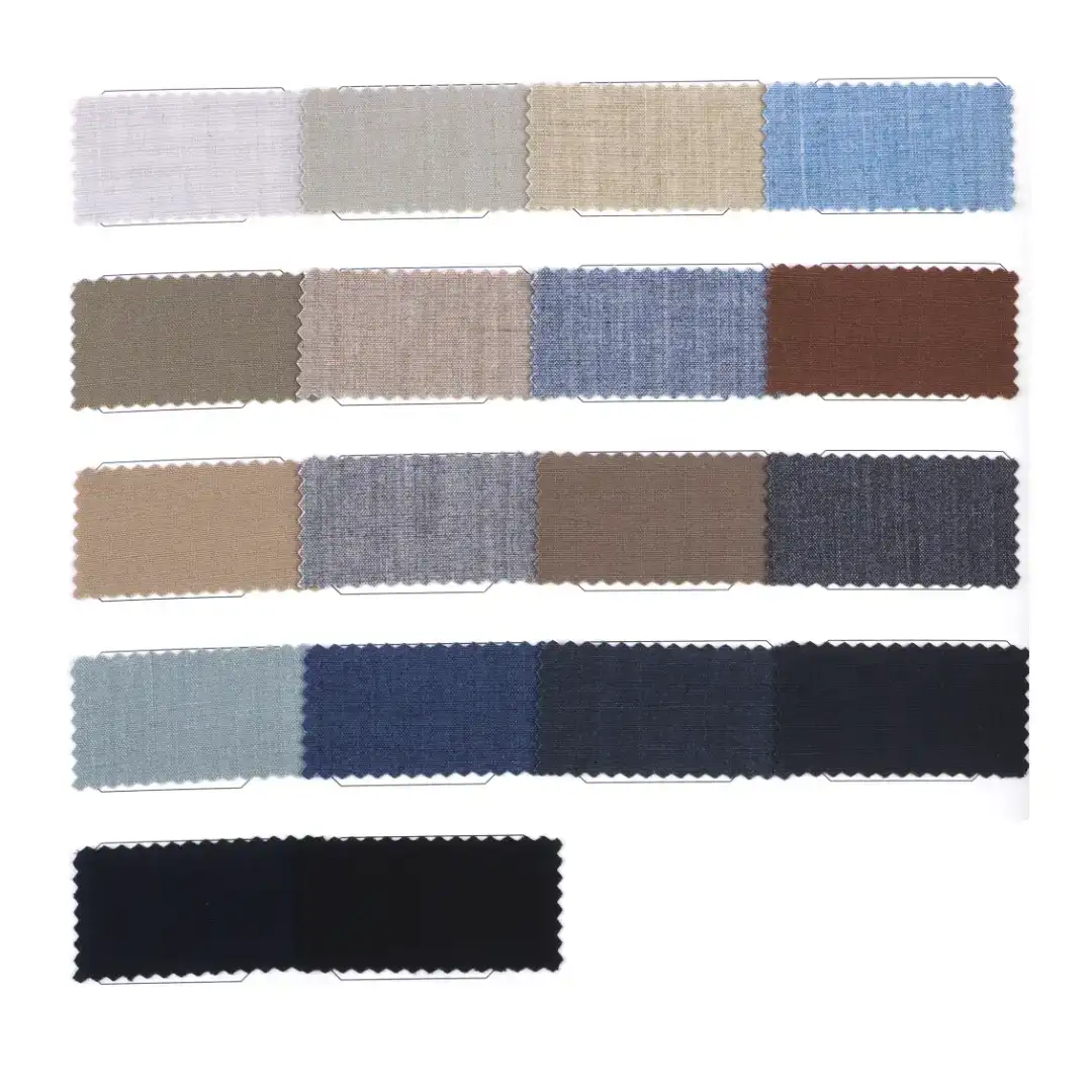 China Fabric for Shirt,Pants,Blouse,Suit Polyester/Rayon Plain Woven Blended Fabric Polyester Rayon Linen Spandex Blue-12# color buy from China wholesaler bulk order at wholesale price free worldwide shipping Alibaba