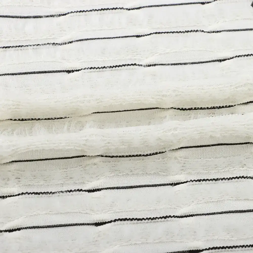 China Fabric for Blouse,Dresses (Pullover)  Tricot Knit Fabric Polyester Elastane creamy white color buy from China wholesaler bulk order at wholesale price free worldwide shipping Alibaba