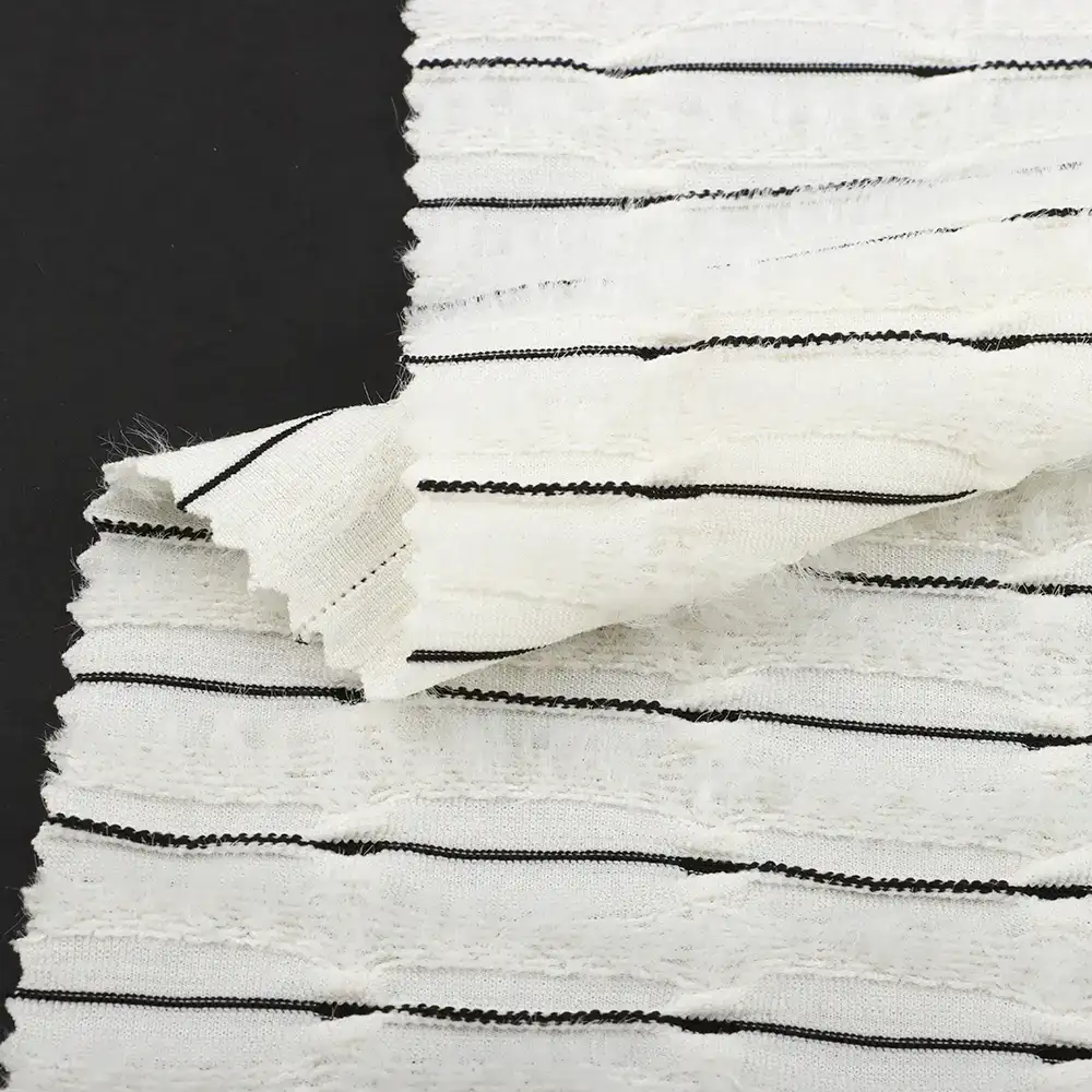 China Fabric for Blouse,Dresses (Pullover)  Tricot Knit Fabric Polyester Elastane creamy white color buy from China wholesaler bulk order at wholesale price free worldwide shipping Alibaba