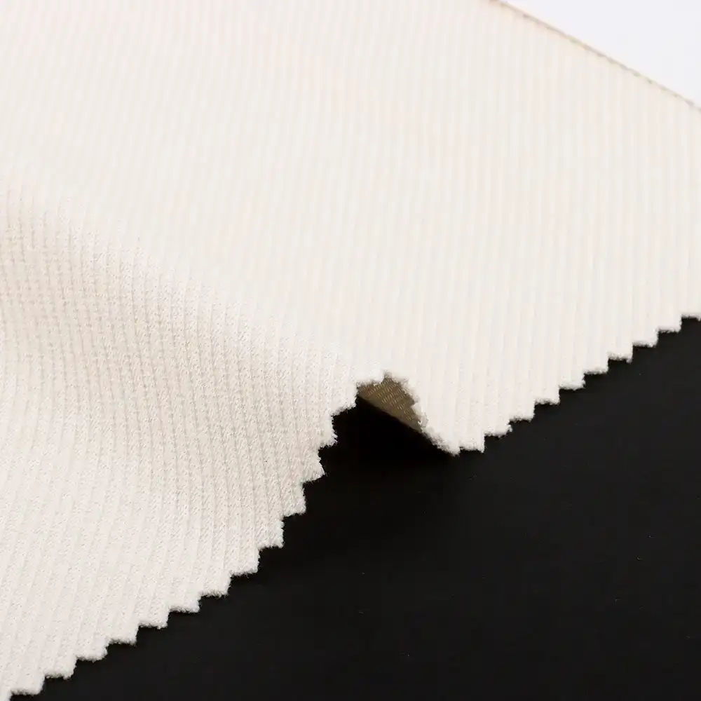 China Fabric for Jackets,Blazer,Knitted Jacket  Weft Jacquard Knit Fabric Cotton Polyester Elastane off-white color buy from China wholesaler bulk order at wholesale price free worldwide shipping Alibaba