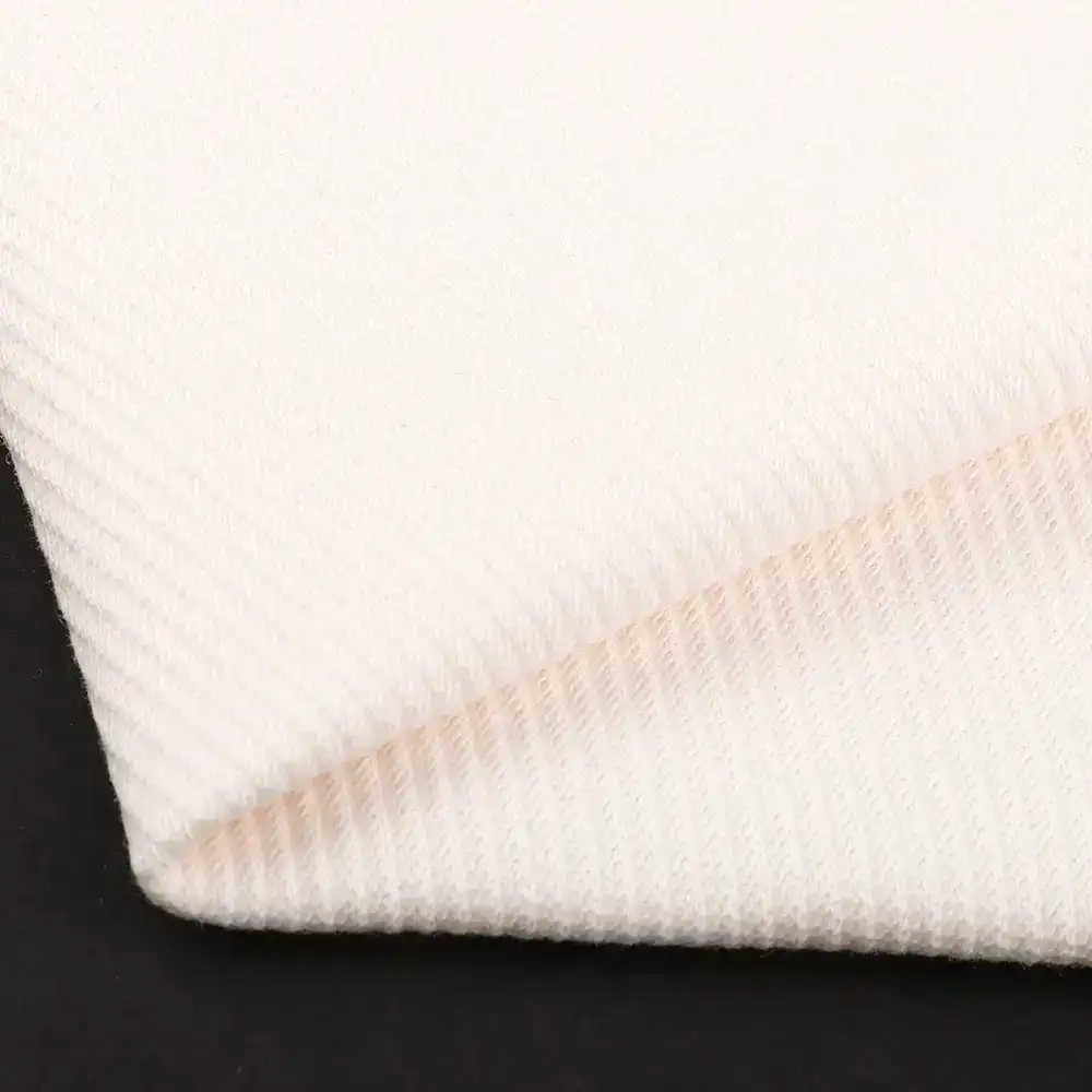 China Fabric for Jackets,Blazer,Knitted Jacket  Weft Jacquard Knit Fabric Cotton Polyester Elastane off-white color buy from China wholesaler bulk order at wholesale price free worldwide shipping Alibaba