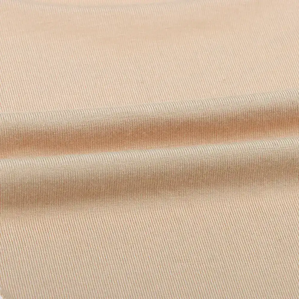 China Fabric for T-Shirt Single Jersey Knit Fabric Rayon Elastane off-white color buy from China wholesaler bulk order at wholesale price free worldwide shipping Alibaba