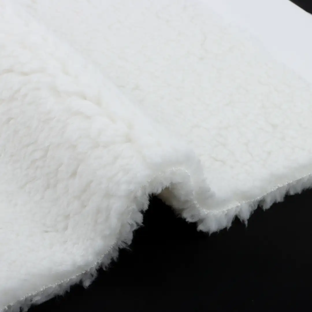 China Fabric for Hoodie,Sweatshirt Fleece Knit Fabric Polyester White color buy from China wholesaler bulk order at wholesale price free worldwide shipping Alibaba