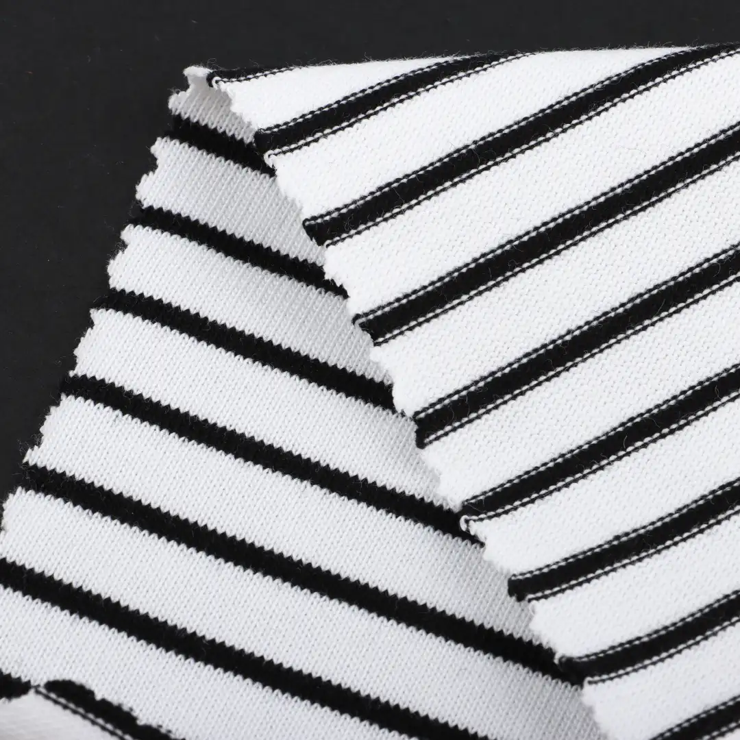 China Fabric for Tank Top,Crop Top,Pajamas Interlock Knit Fabric Cotton Black and White color buy from China wholesaler bulk order at wholesale price free worldwide shipping Alibaba