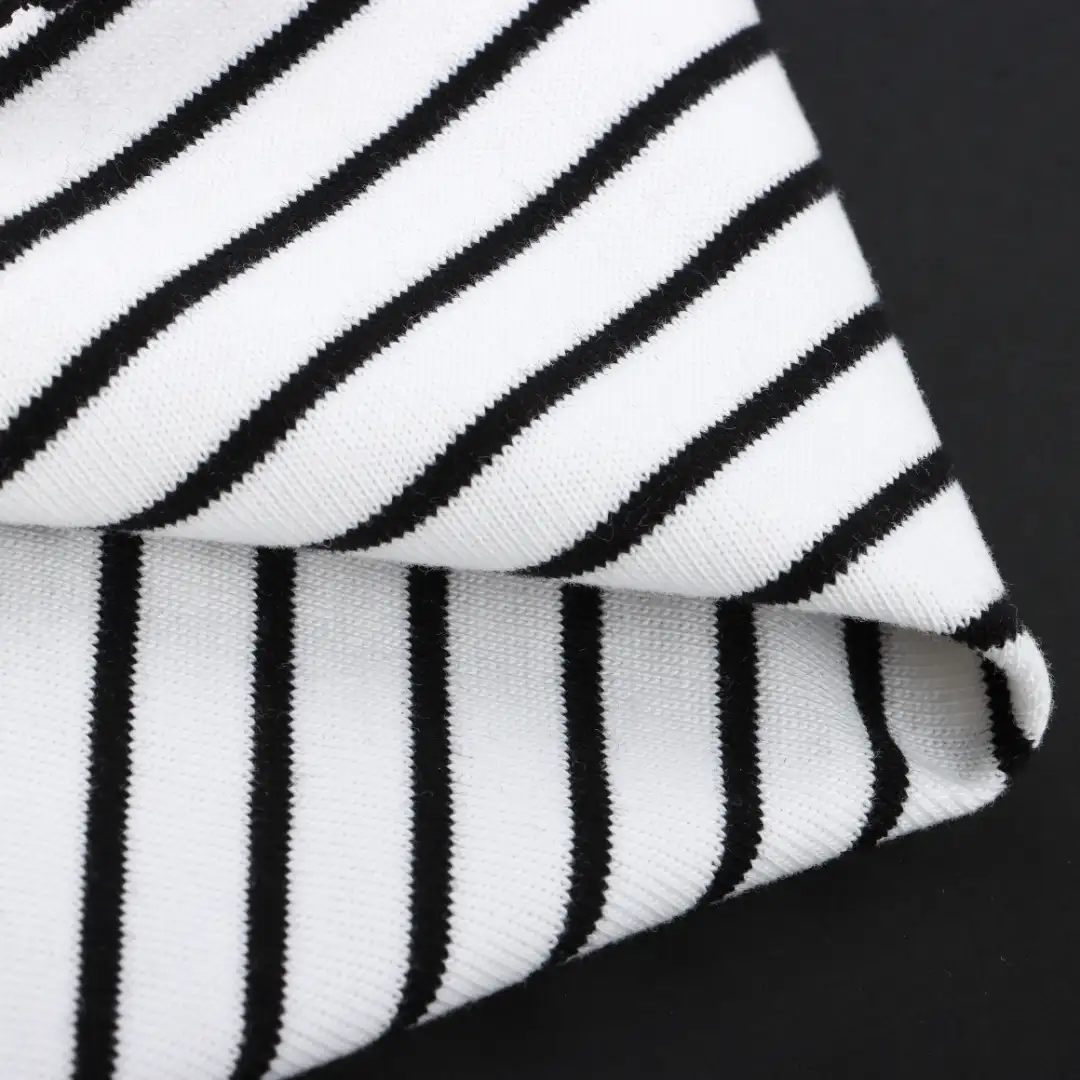 China Fabric for Tank Top,Crop Top,Pajamas Interlock Knit Fabric Cotton Black and White color buy from China wholesaler bulk order at wholesale price free worldwide shipping Alibaba