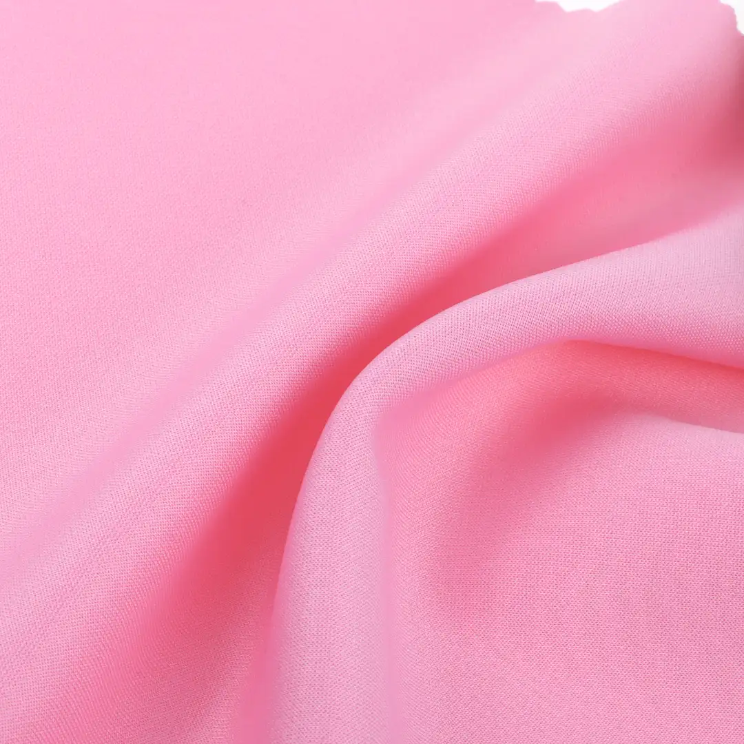 China Fabric for Shirt Scuba Knit Fabric Polyester Rayon Spandex Pink color buy from China wholesaler bulk order at wholesale price free worldwide shipping Alibaba