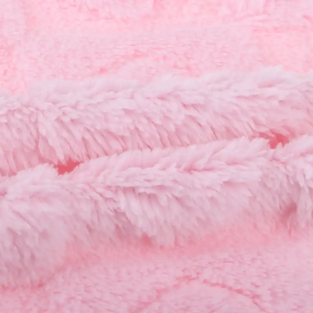 China Fabric for Pajamas Fleece Knit Fabric Polyester Pink color buy from China wholesaler bulk order at wholesale price free worldwide shipping Alibaba