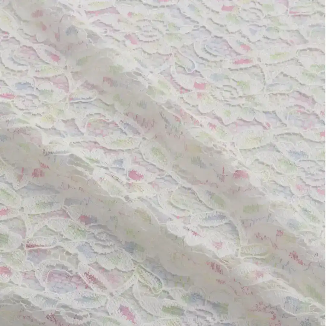 China Fabric for Blouse,Crop Top,Lingerie Lace Knit Fabric Cotton Nylon Flower White color buy from China wholesaler bulk order at wholesale price free worldwide shipping Alibaba