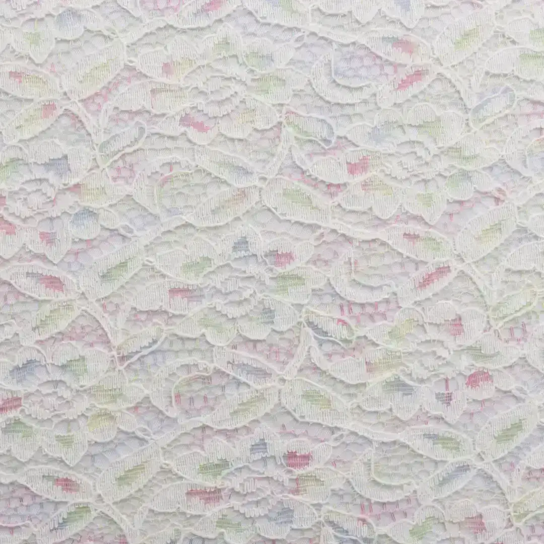 China Fabric for Blouse,Crop Top,Lingerie Lace Knit Fabric Cotton Nylon Flower White color buy from China wholesaler bulk order at wholesale price free worldwide shipping Alibaba