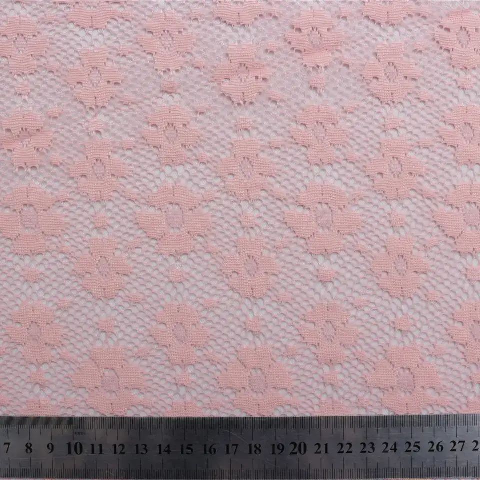 China Fabric for Skirt Lace Knit Fabric Polyester pink color buy from China wholesaler bulk order at wholesale price free worldwide shipping Alibaba