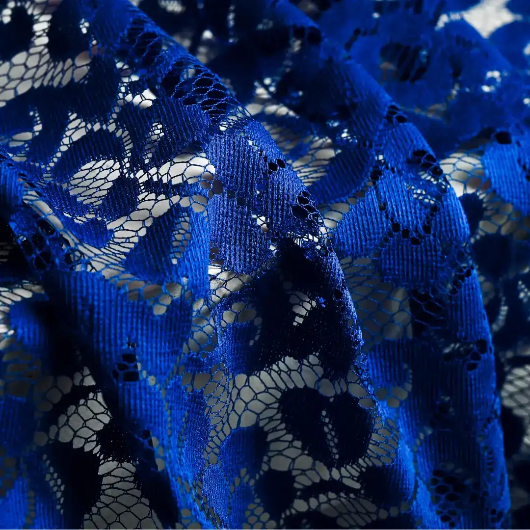 China Fabric for Shirt,Skirt Lace Knit Fabric Polyester Navy color buy from China wholesaler bulk order at wholesale price free worldwide shipping Alibaba