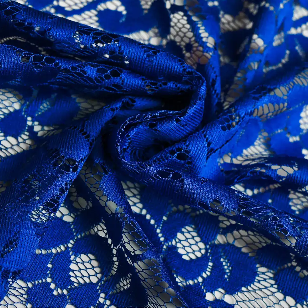 China Fabric for Shirt,Skirt Lace Knit Fabric Polyester Navy color buy from China wholesaler bulk order at wholesale price free worldwide shipping Alibaba
