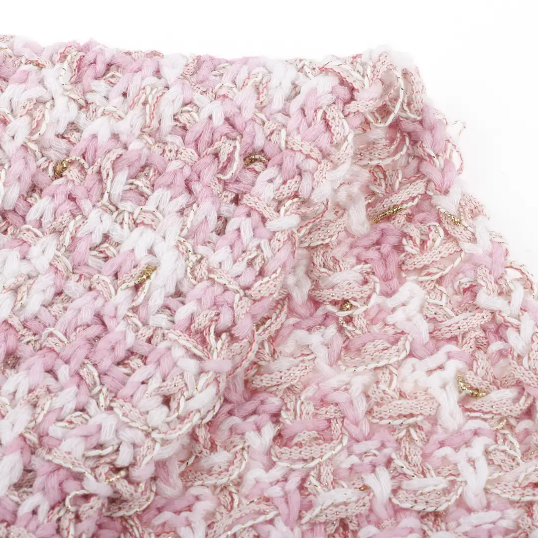 China Yarn for Knitted Jacket (Sweater),Round Neck Pullover (Sweater),Crew Neck Pullover (Sweater),Crop Top Pullover (Sweater) Tubular Tape Yarn Fancy Yarn Cotton Nylon pink color buy from China wholesaler bulk order at wholesale price free worldwide shipping Alibaba