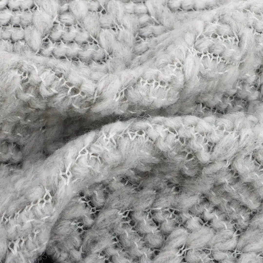 China Yarn for Knitted Jacket (Sweater),Round Neck Pullover (Sweater),Crew Neck Pullover (Sweater),Crop Top Pullover (Sweater) Air Spun Yarn Fancy Yarn Polyester Recycled Polyester gray color buy from China wholesaler bulk order at wholesale price free worldwide shipping Alibaba