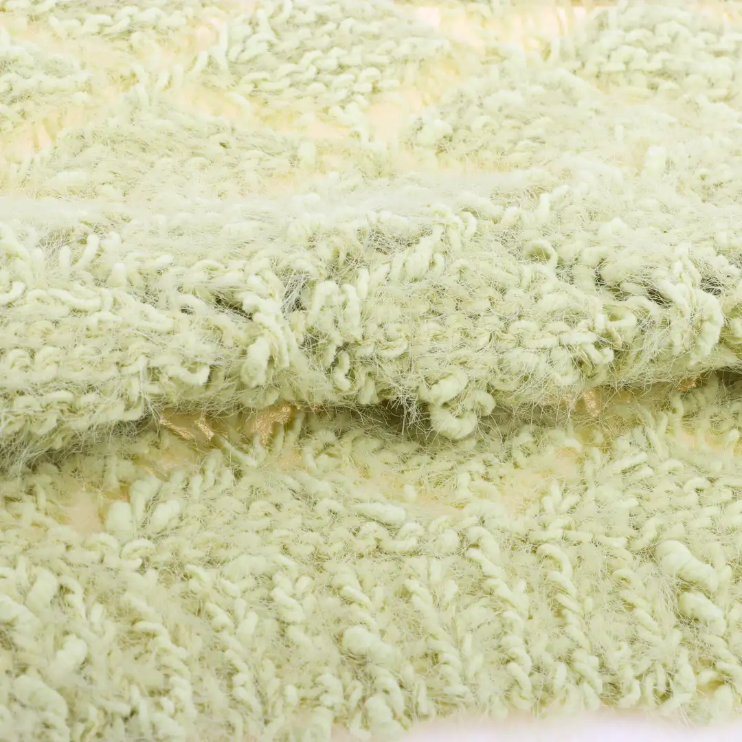 China Yarn for Crop Top,Overcoat,Ladies Vest (Sweater),Open Cardigan (Sweater) Slub Yarn Fancy Yarn Recycled Polyester Polyester LT GREEN color buy from China wholesaler bulk order at wholesale price free worldwide shipping Alibaba