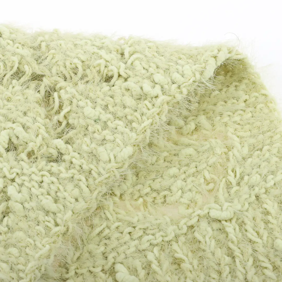 China Yarn for Crop Top,Overcoat,Ladies Vest (Sweater),Open Cardigan (Sweater) Slub Yarn Fancy Yarn Recycled Polyester Polyester LT GREEN color buy from China wholesaler bulk order at wholesale price free worldwide shipping Alibaba