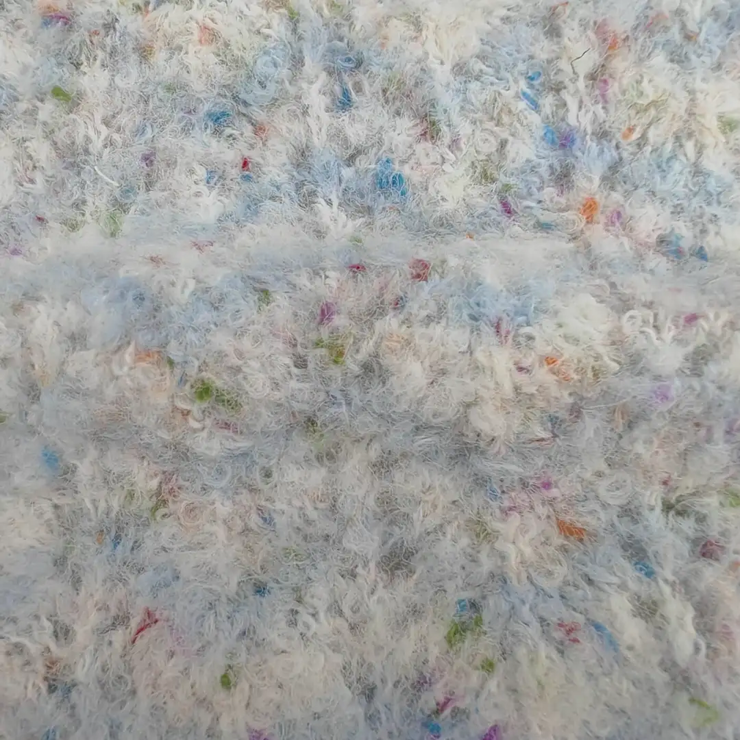 China Yarn for Hoodie,Open Cardigan (Sweater),Round Neck Pullover (Sweater),Crop Top Pullover (Sweater) Boucle Yarn Fancy Yarn Recycled Polyester Polyester Wool Spandex Color dots color buy from China wholesaler bulk order at wholesale price free worldwide shipping Alibaba