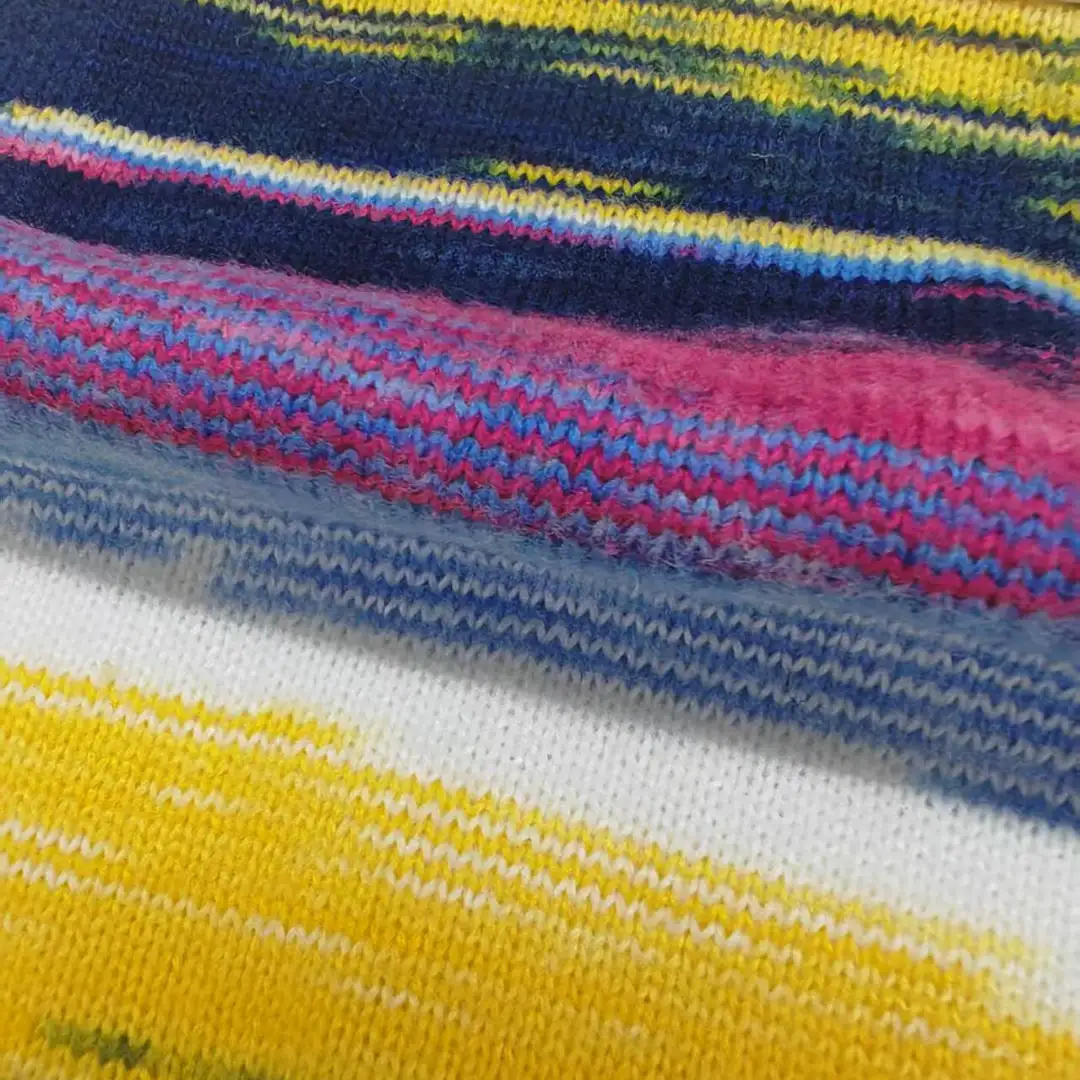 China Yarn for Crop Top,Hoodie,Open Cardigan (Sweater),Half-Zipper Cardigan (Sweater) Mossy Yarn Fancy Yarn Recycled Polyester gradient ramp color buy from China wholesaler bulk order at wholesale price free worldwide shipping Alibaba