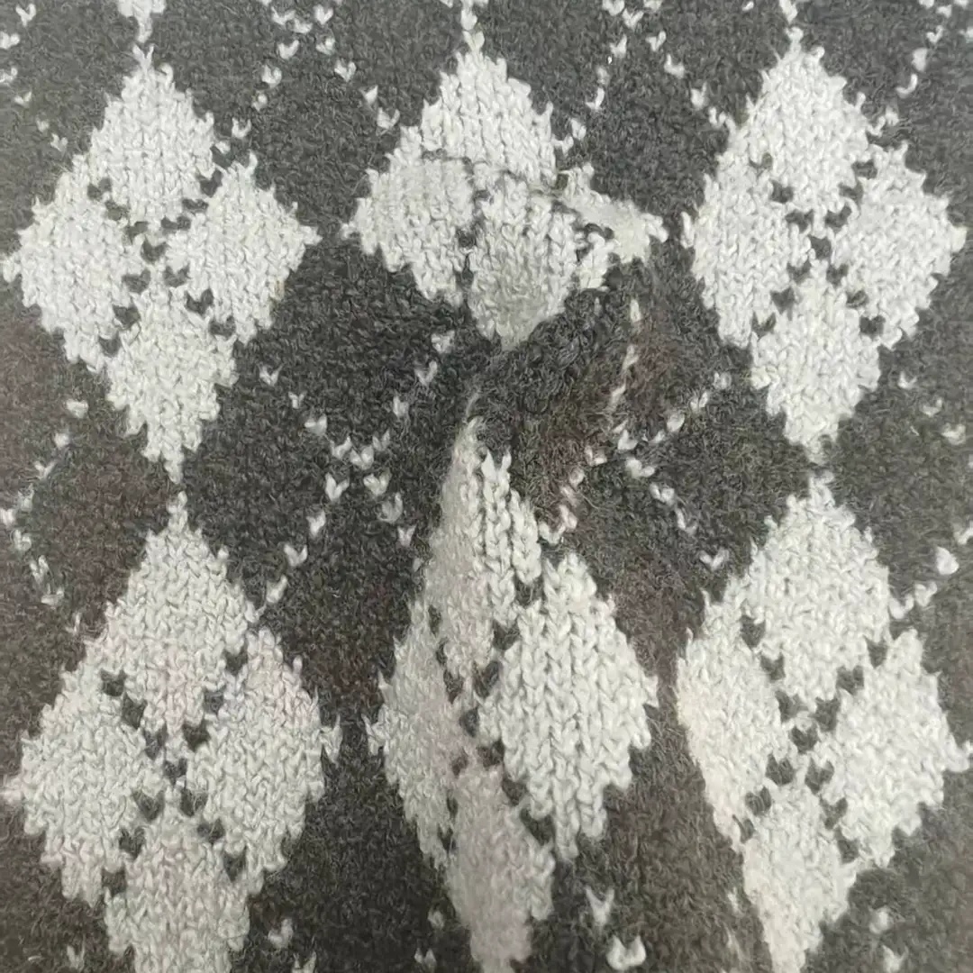 China Yarn for Open Cardigan (Sweater),Half-Zipper Cardigan (Sweater),Round Neck Pullover (Sweater),Crop Top Pullover (Sweater) Mossy Yarn Fancy Yarn BCI Cotton Recycled Polyester Spandex Black and gray color buy from China wholesaler bulk order at wholesale price free worldwide shipping Alibaba