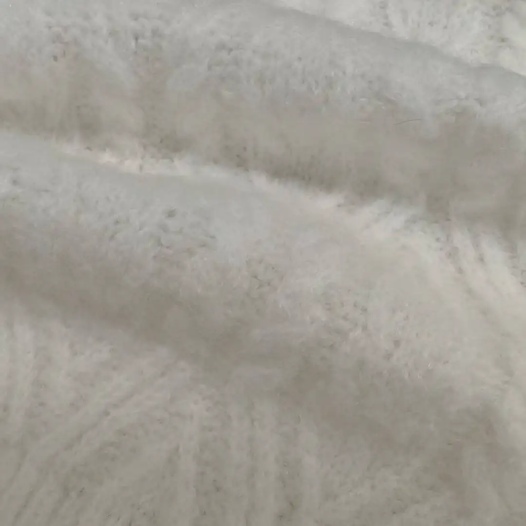 China Yarn for Hoodie,Open Cardigan (Sweater),Round Neck Pullover (Sweater),Crop Top Pullover (Sweater) Mossy Yarn Fancy Yarn Recycled Polyester Alpaca RWS Wool Spandex white color buy from China wholesaler bulk order at wholesale price free worldwide shipping Alibaba