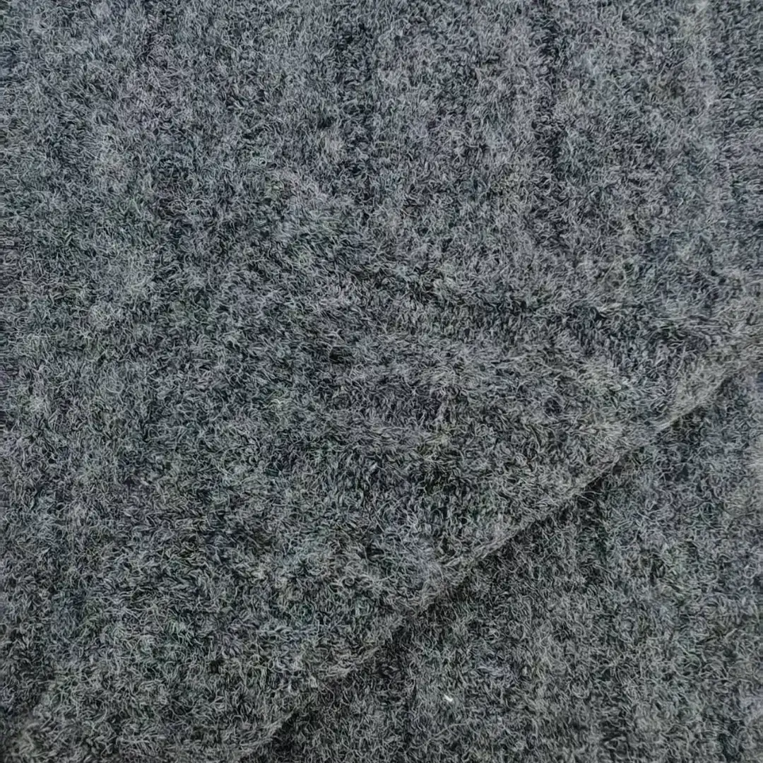 China Yarn for Hoodie,Open Cardigan (Sweater),Half-Zipper Cardigan (Sweater) Mossy Yarn Fancy Yarn Recycled Polyester RWS Wool Spandex Dark grey color buy from China wholesaler bulk order at wholesale price free worldwide shipping Alibaba