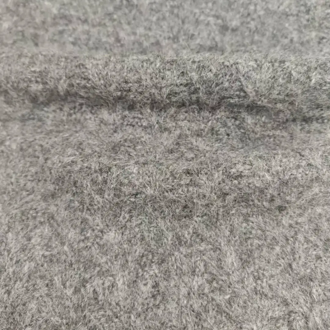 China Yarn for Open Cardigan (Sweater),Full-Zipper Cardigan (Sweater),Half-Zipper Cardigan (Sweater) Mossy Yarn Fancy Yarn Recycled Polyester Recycled Nylon RWS Wool Spandex Gray color buy from China wholesaler bulk order at wholesale price free worldwide shipping Alibaba