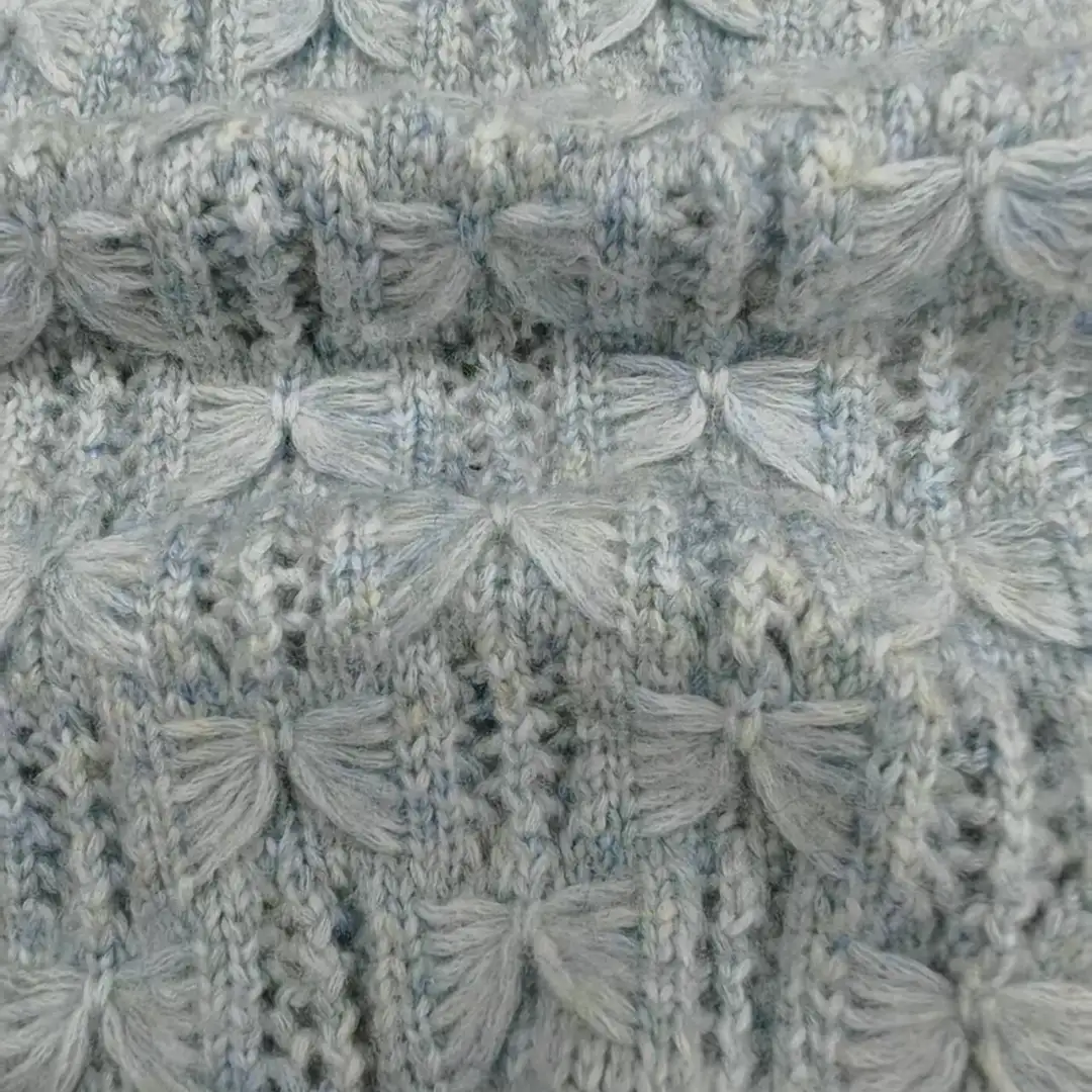 China Yarn for Open Cardigan (Sweater),Full-Zipper Cardigan (Sweater),Half-Zipper Cardigan (Sweater) Mossy Yarn Fancy Yarn Recycled Polyester Wool blue color buy from China wholesaler bulk order at wholesale price free worldwide shipping Alibaba