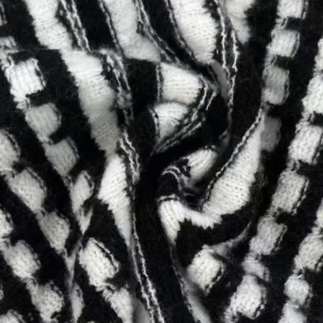 China Yarn for Open Cardigan (Sweater),Roll Neck Jumper (Sweater),Boys V-Neck Slim Fit Cardigan (Sweater) Air Spun Yarn Fancy Yarn Recycled Polyester Spandex Black and white color buy from China wholesaler bulk order at wholesale price free worldwide shipping Alibaba