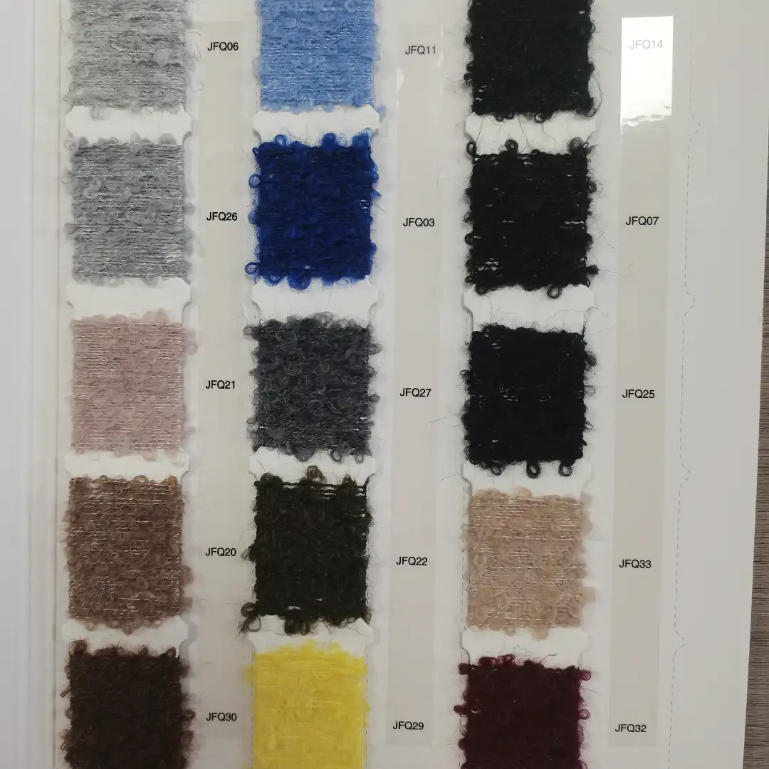 China Yarn for Open Cardigan (Sweater),Full-Zipper Cardigan (Sweater),Half-Zipper Cardigan (Sweater),Knitted Jacket (Sweater),Round Neck Pullover (Sweater) Boucle Yarn Fancy Yarn Polyester Acrylic Wool Elastane 米色 color buy from China wholesaler bulk order at wholesale price free worldwide shipping Alibaba